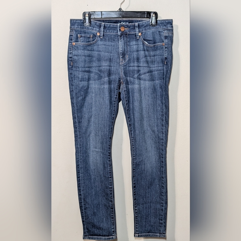 Loft Curvy Skinny Petite Jeans Medium Wash Mid-Rise Stretch NEW Women's Size 8P